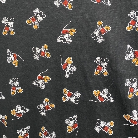 VINTAGE Womens 80s Mickey Mouse Disney Novelty Cotton Black Turtleneck Sz L - Picture 3 of 5
